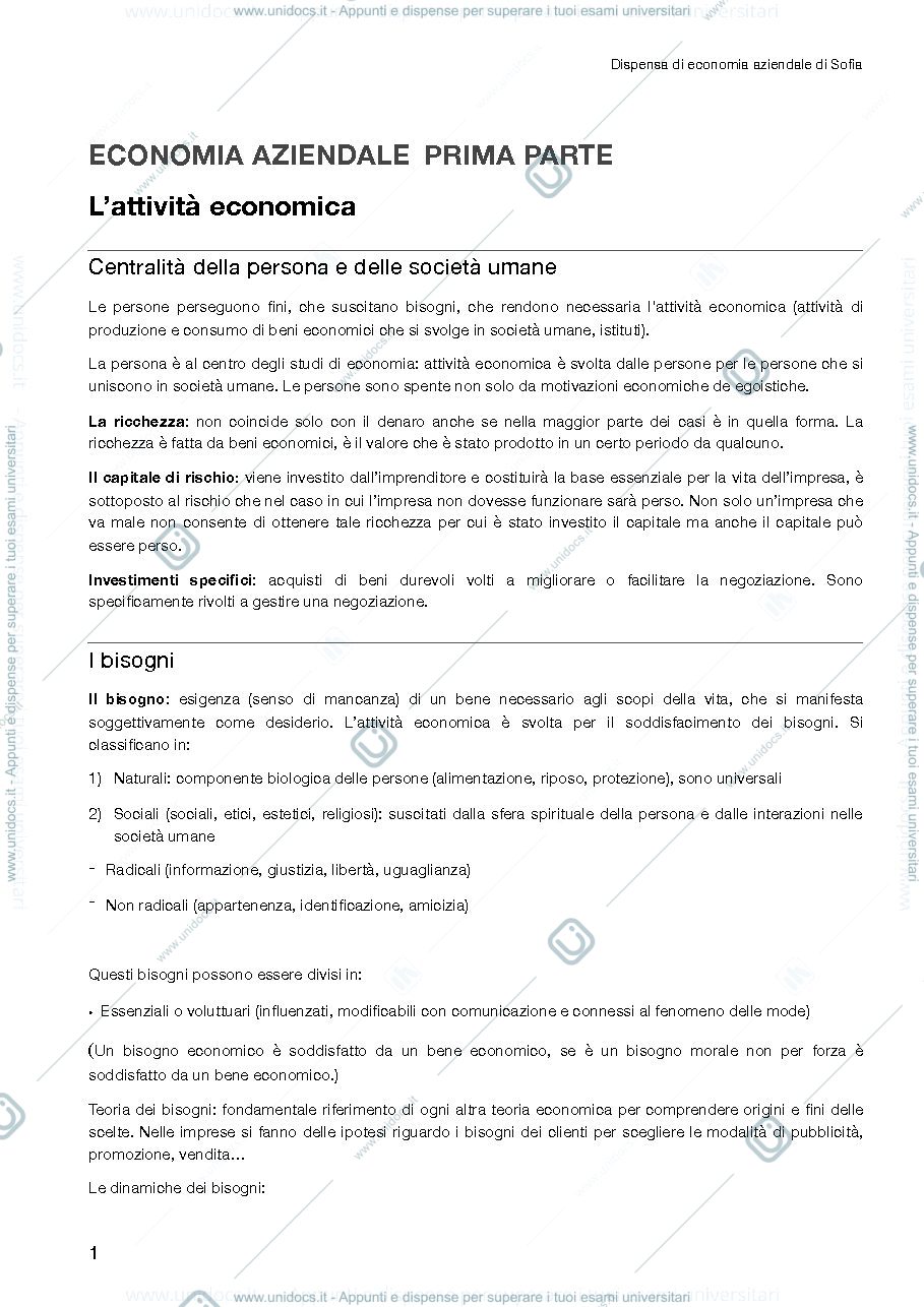 Anteprima pagina 1 — Dispensa 