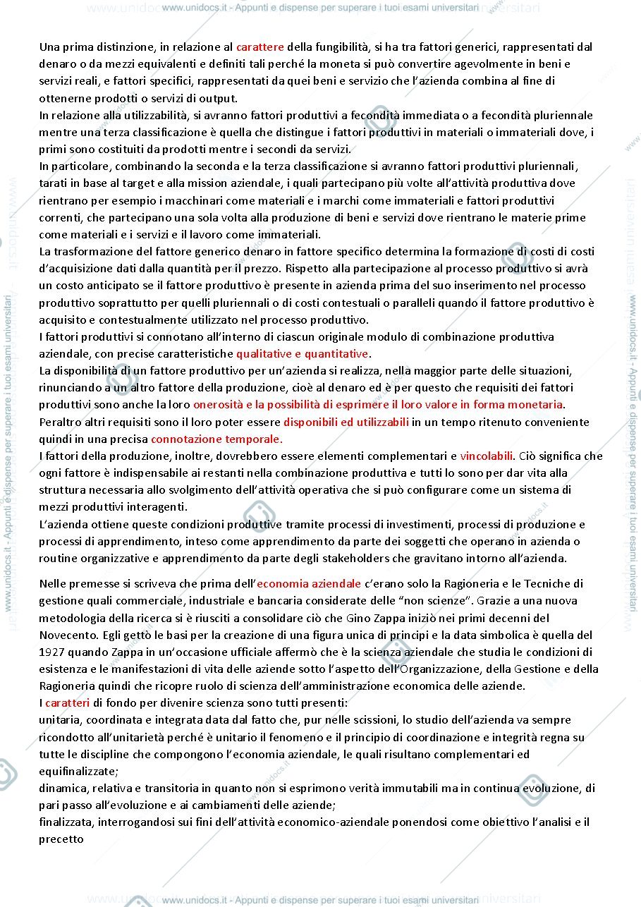 Anteprima pagina 2 — Appunti economia aziendale e principi di contabilità primo parziale