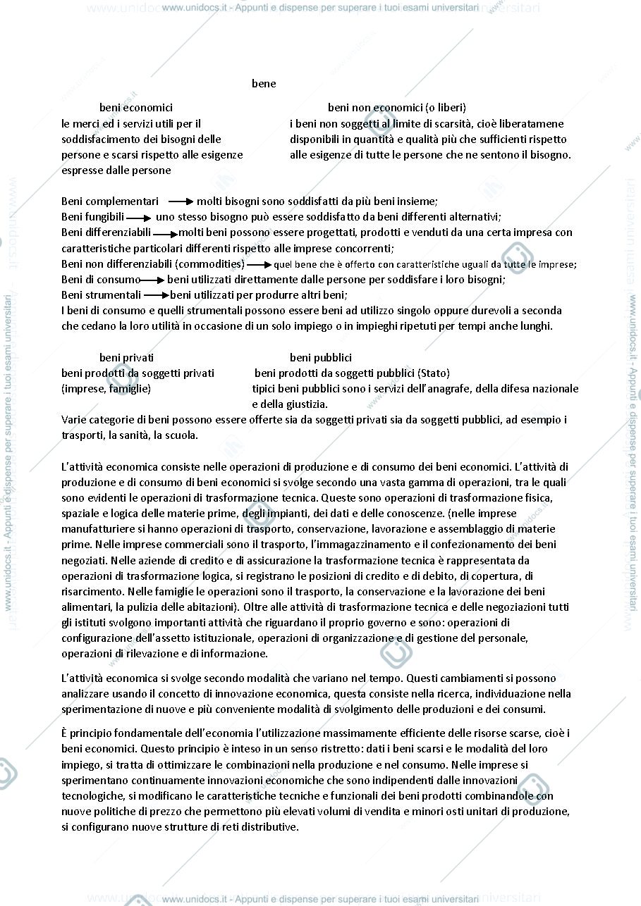 Anteprima pagina 2 — Riassunto economia 