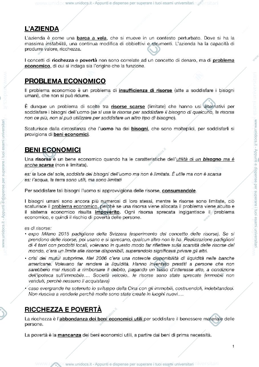 Anteprima pagina 1 — appunti di lezione prof clerici