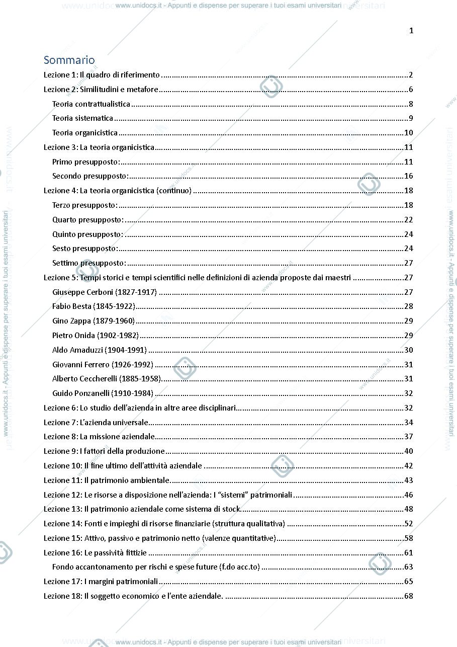 Anteprima pagina 1 — Economia aziendale 