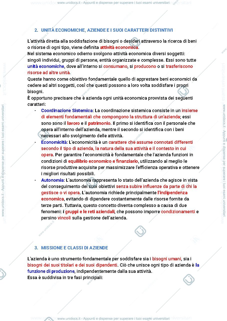 Anteprima pagina 2 — Dispense - ECONOMIA AZIENDALE