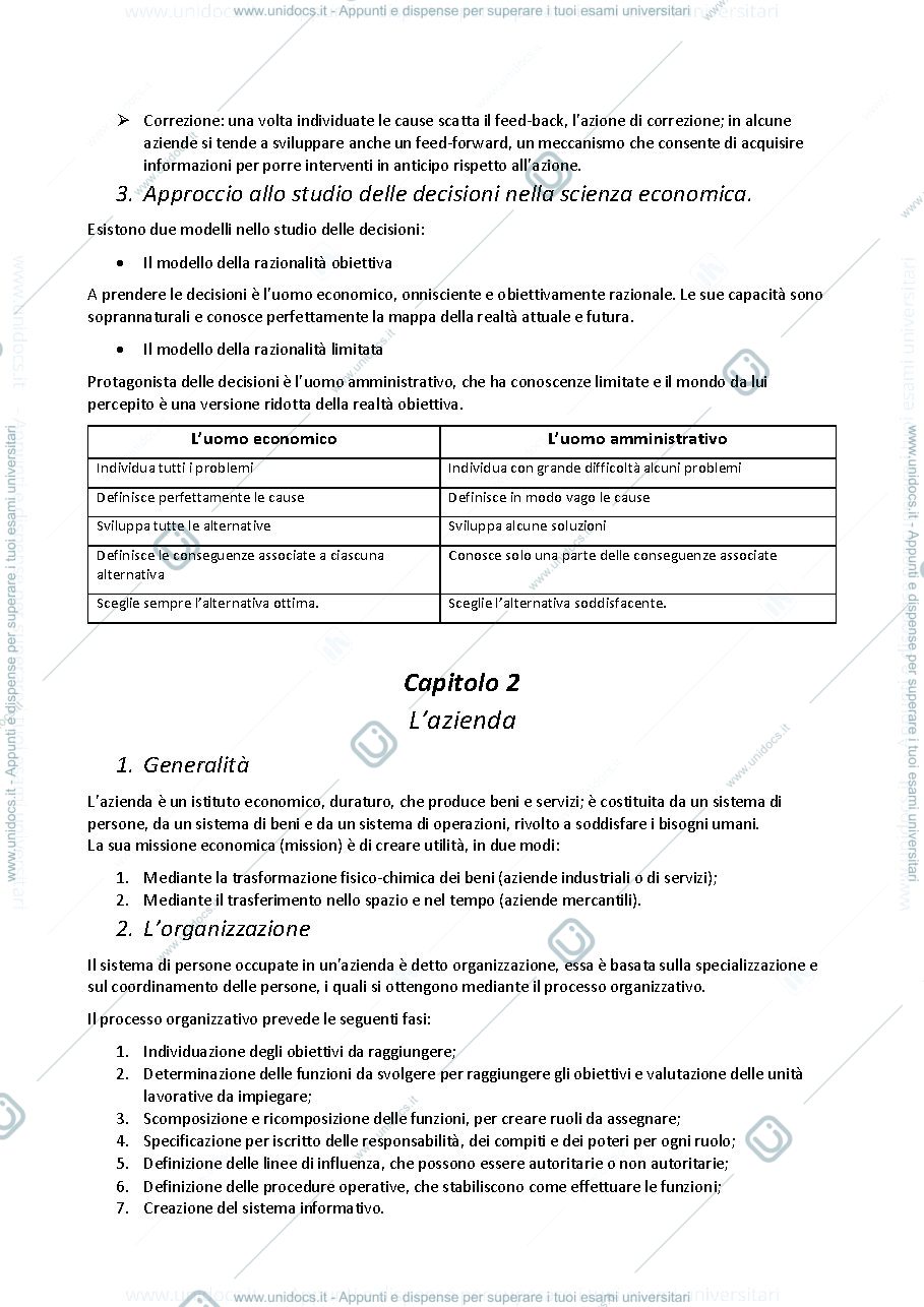 Anteprima pagina 3 — Riassunto Fondamenti di Economia Aziendale