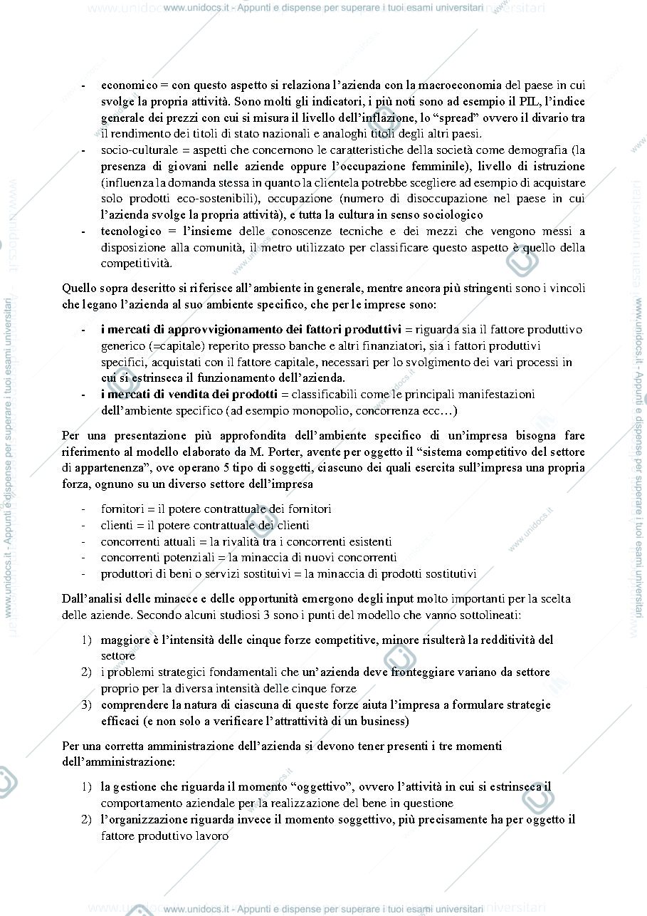 Anteprima pagina 2 — Riassunto esame economia aziendale