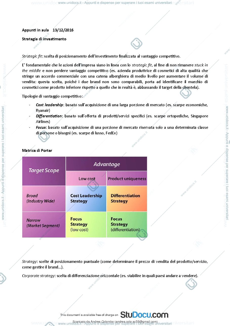 Anteprima pagina 2 — strategia d'impresa 