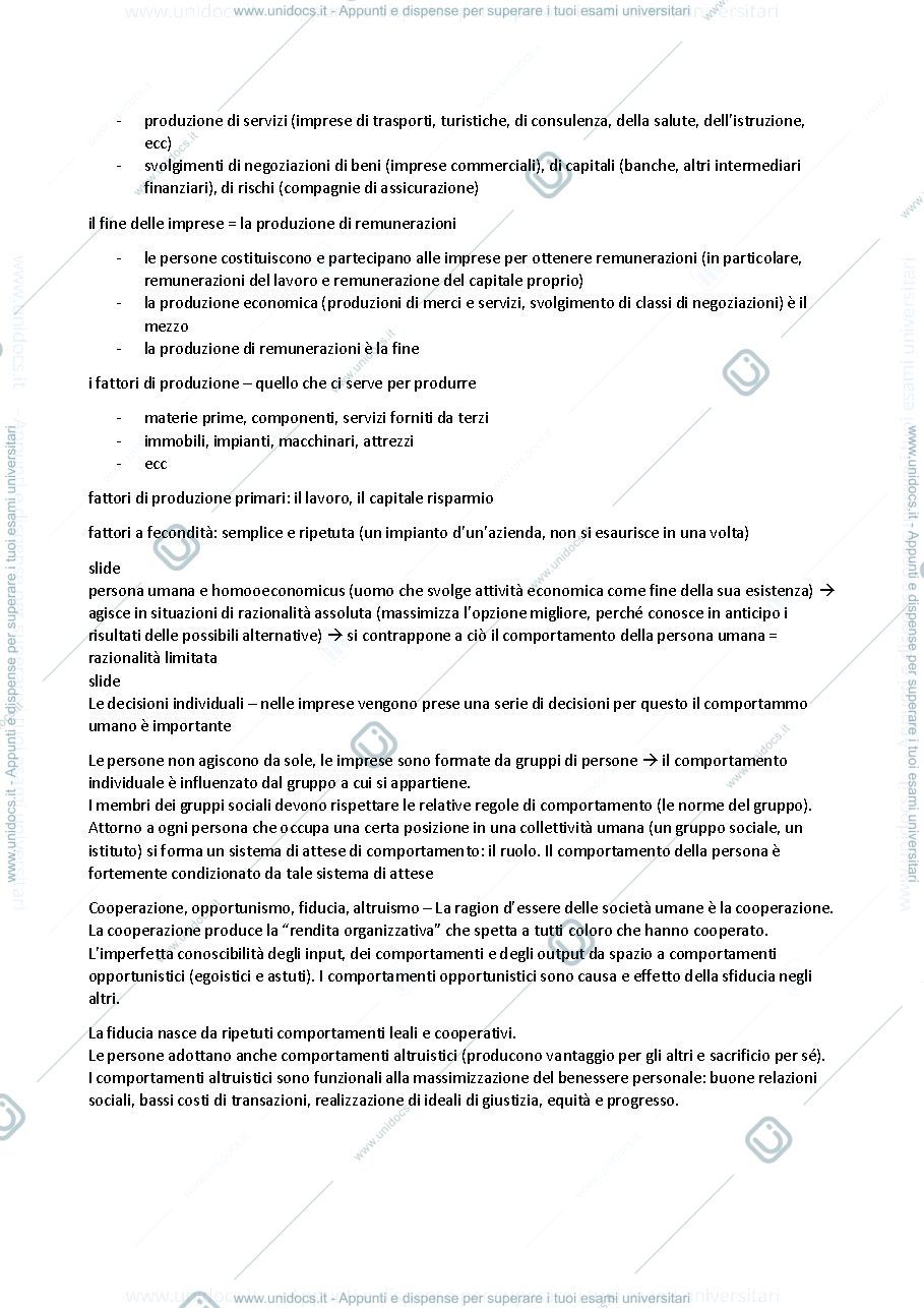 Anteprima pagina 2 — prime lezioni Economia aziendale 