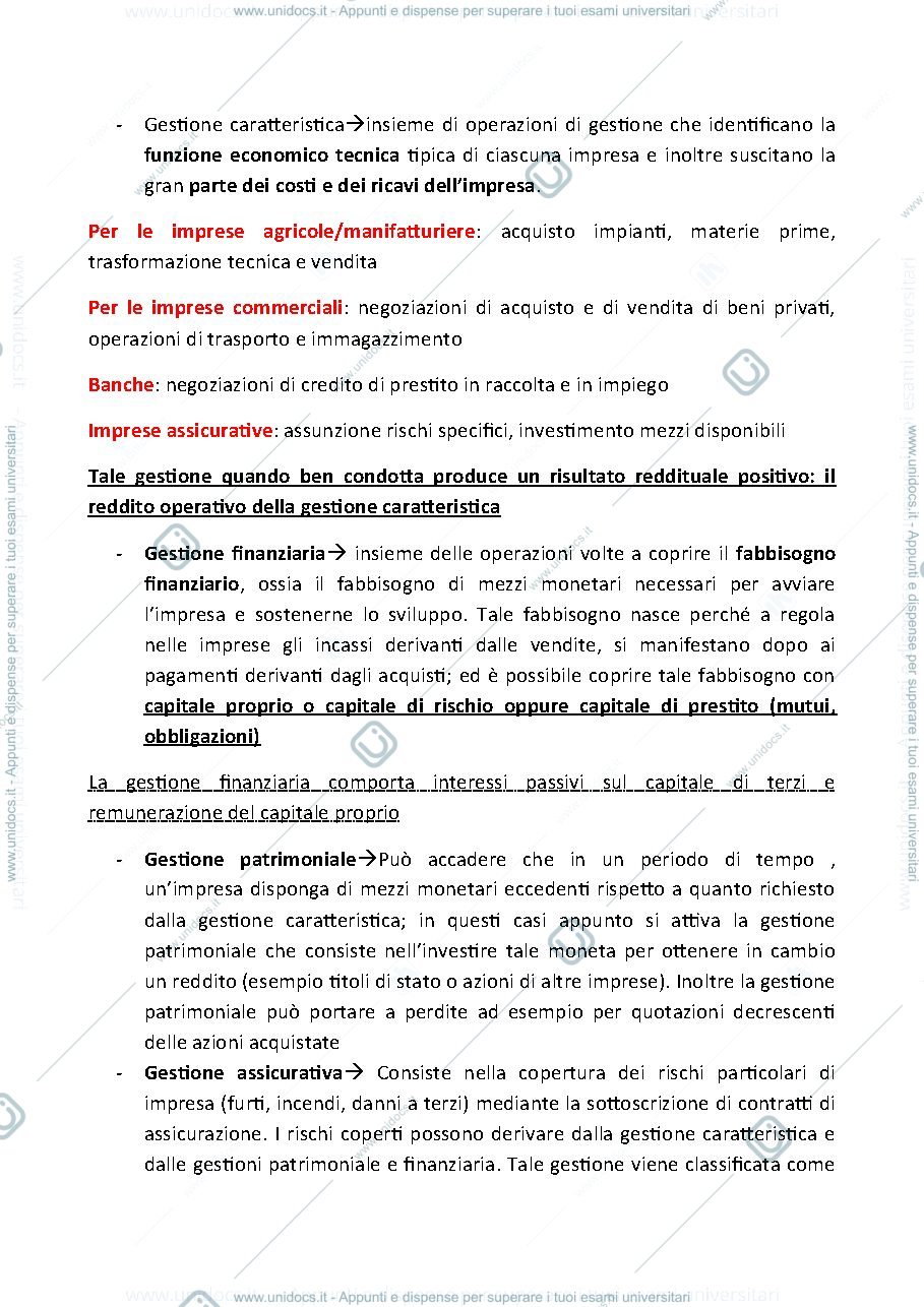 Anteprima pagina 2 — riassunti economia aziendale