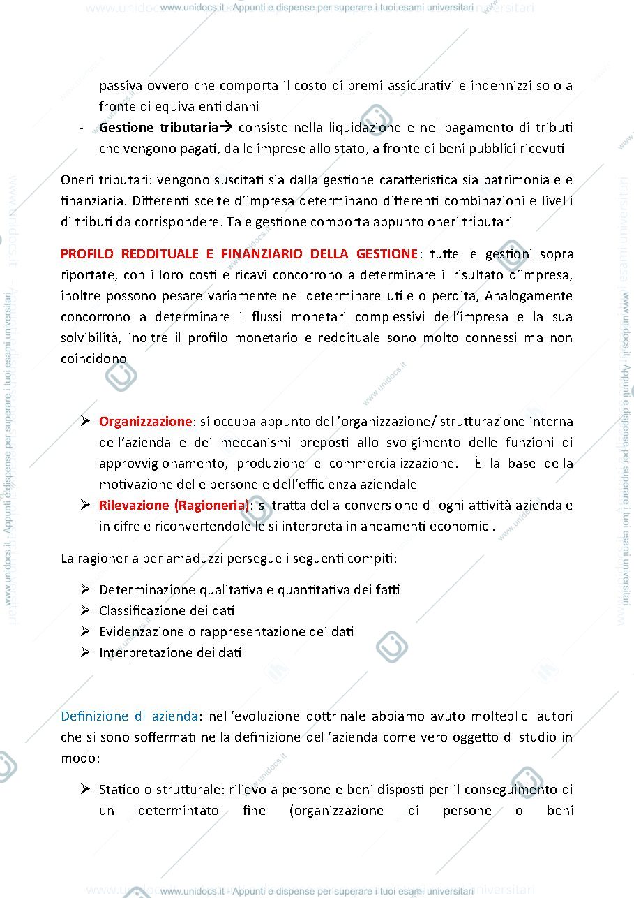 Anteprima pagina 3 — riassunti economia aziendale