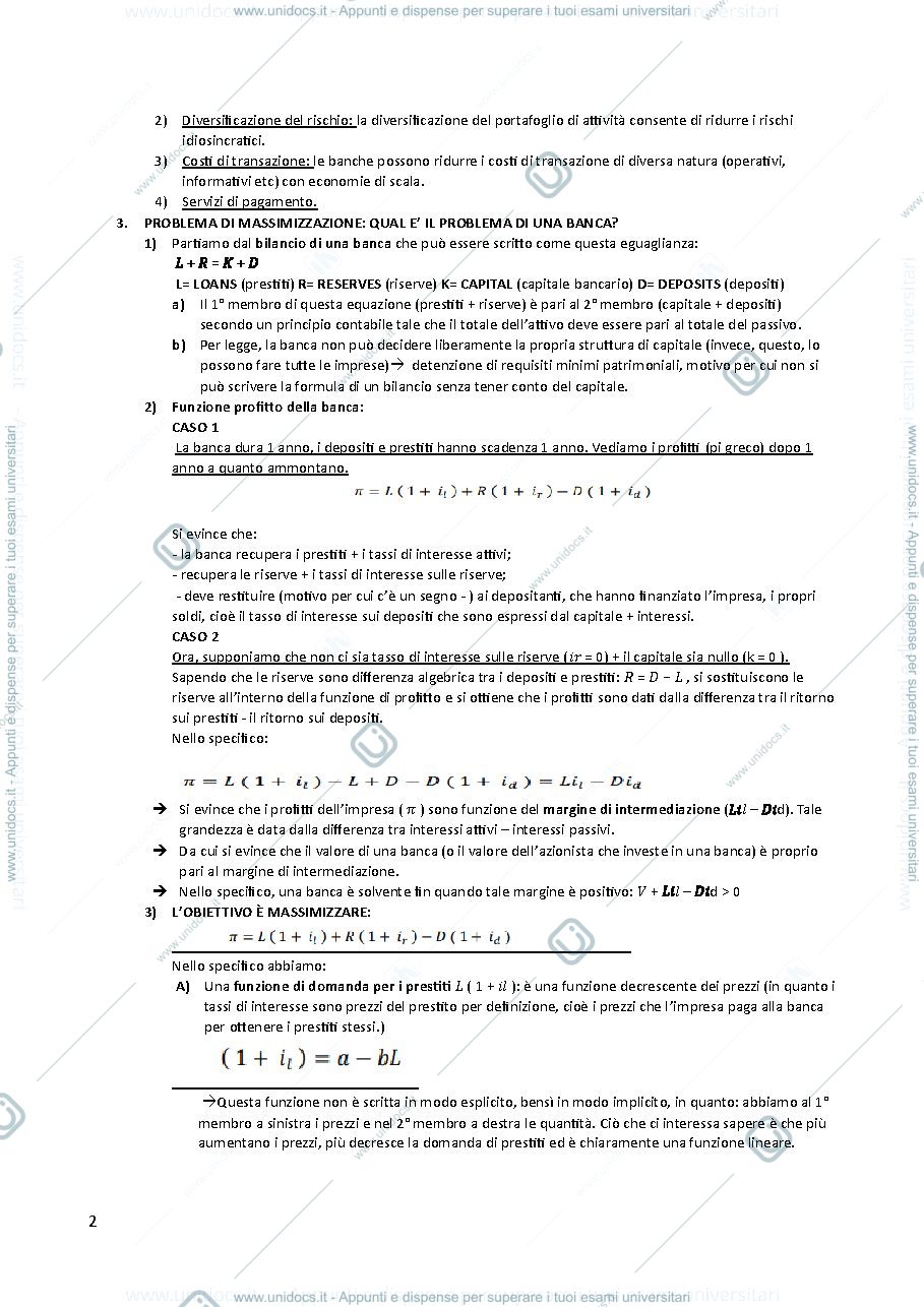 Anteprima pagina 2 — Economia bancaria 1 parte