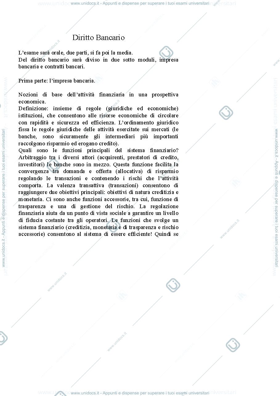 Anteprima pagina 1 — diritto dancario e assicurativo