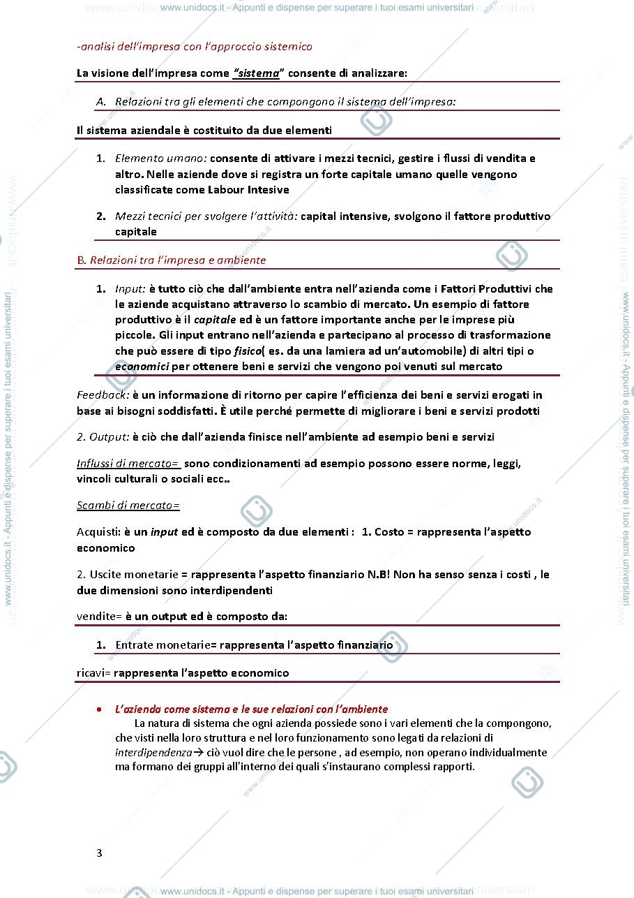 Anteprima pagina 3 — Appunti di economia aziendale 