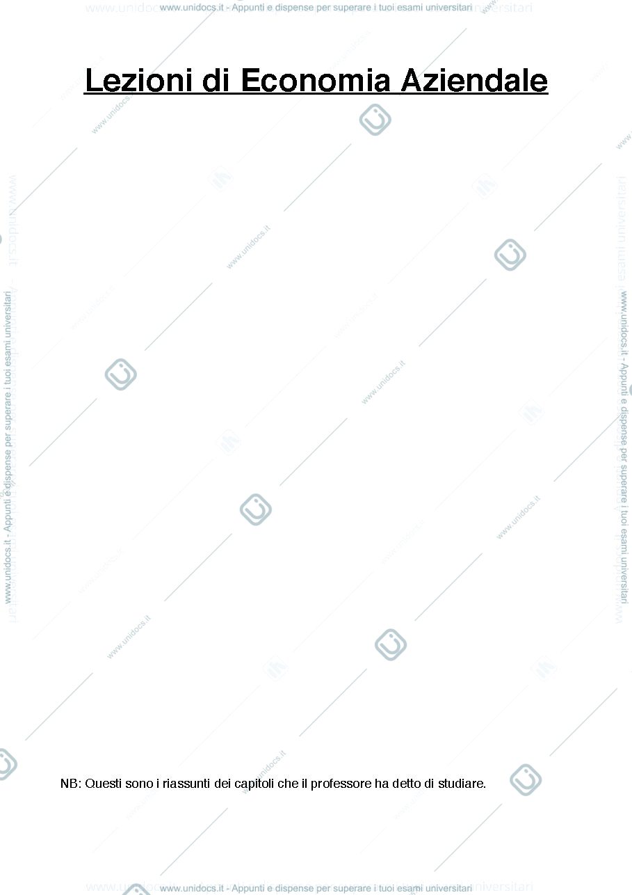 Anteprima pagina 1 — Riassunti Economia Aziendale