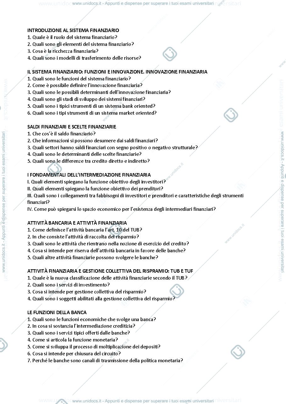 Anteprima pagina 1 — domande esame intermediari finanziari la torre