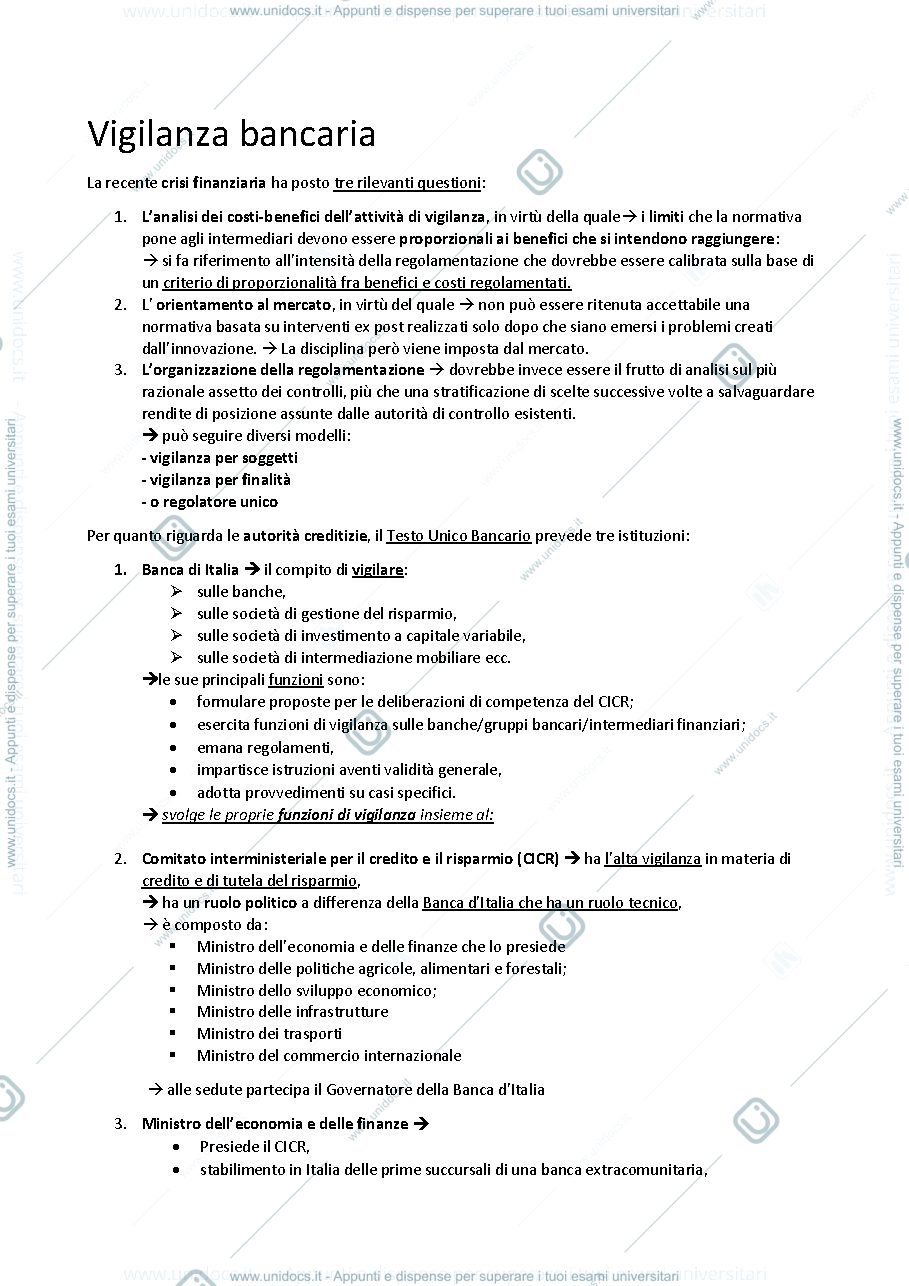 Anteprima pagina 1 — la vigilanza bancaria 