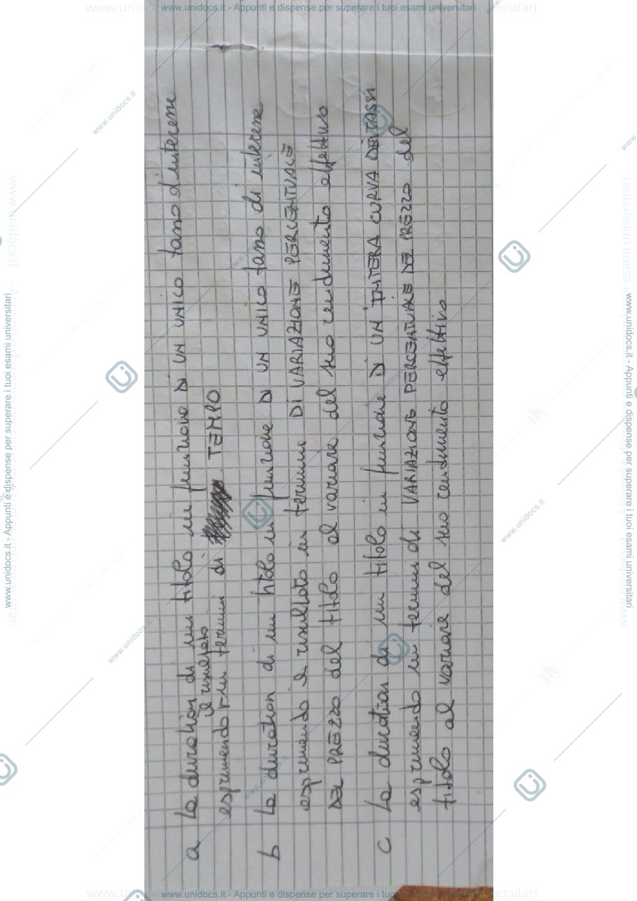 Anteprima pagina 1 — domande esame economia degli intermediari finanziari