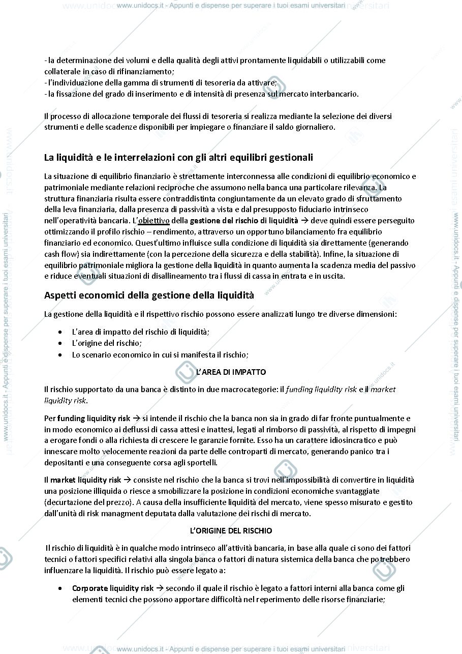 Anteprima pagina 2 — La gestione della liquidità. 