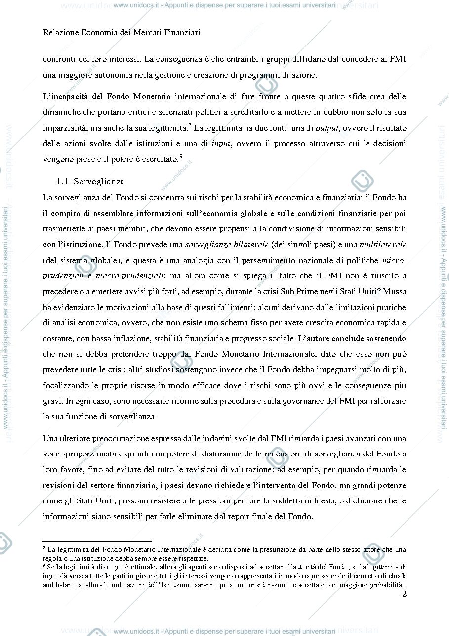 Anteprima pagina 2 — Paper "Le sconfitte del Fondo Monetario Internazionale"