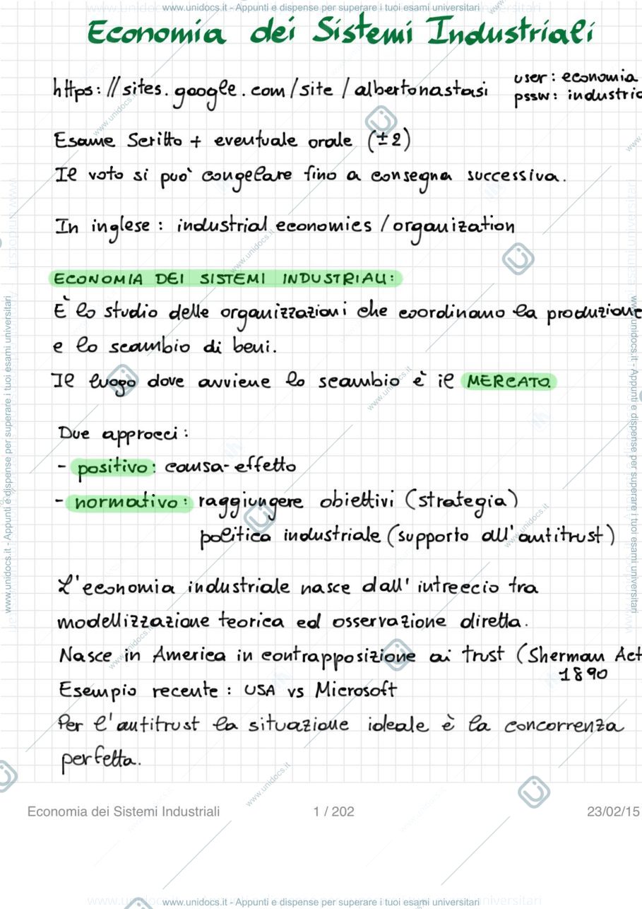 Anteprima pagina 1 — Appunti ESI