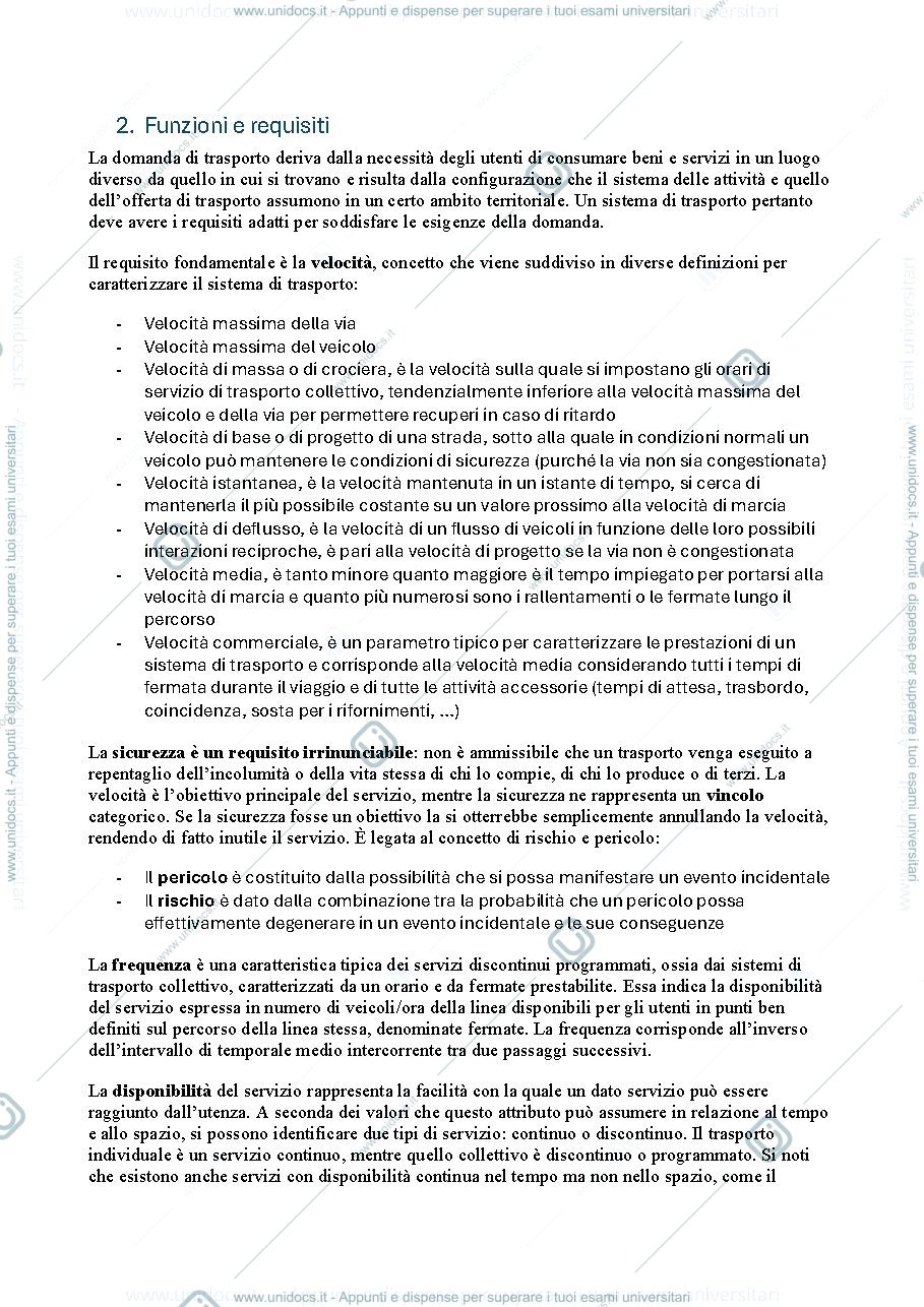 Anteprima pagina 3 — Economia dei trasporti - dispensa riassunta