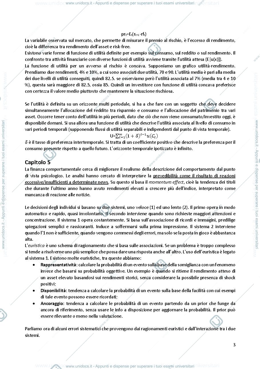 Anteprima pagina 3 — Riassunti libro "Investimenti finanziari"