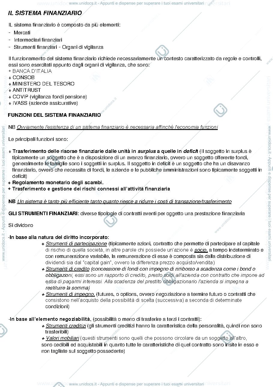 Anteprima pagina 1 — Riassunto mobiliare 