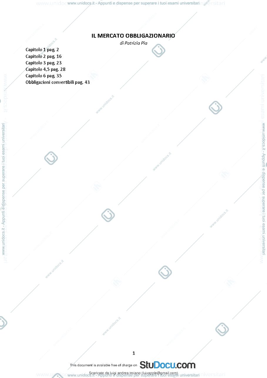 Anteprima pagina 2 — economia del mercato mobiliare appunti