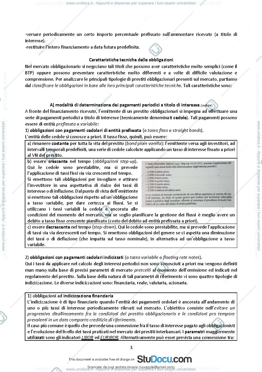 Anteprima pagina 4 — economia del mercato mobiliare appunti