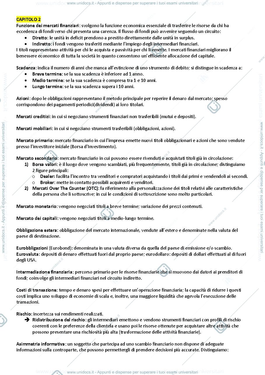 Anteprima pagina 2 — Eco-finanziaria riassunto 