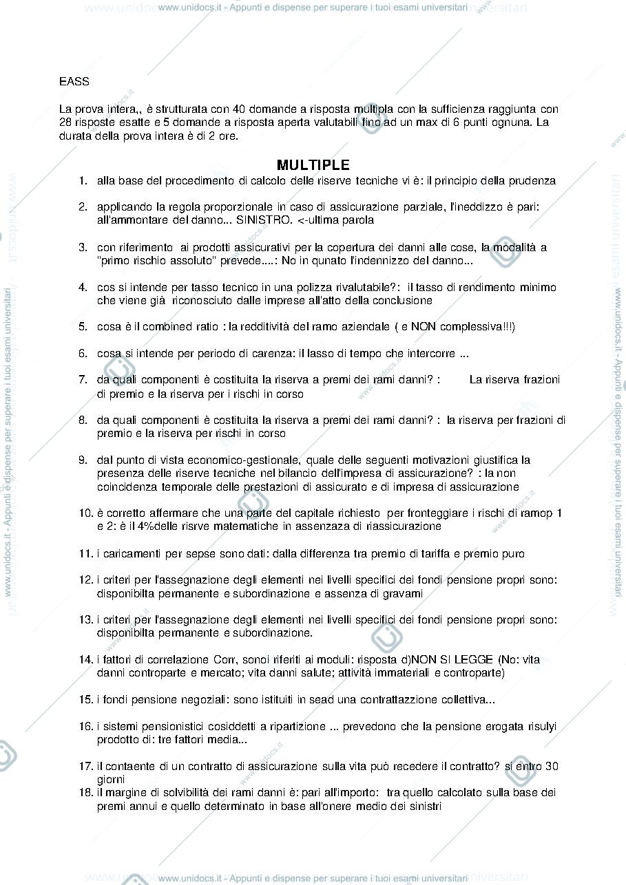 Anteprima pagina 1 — Domande D'esame