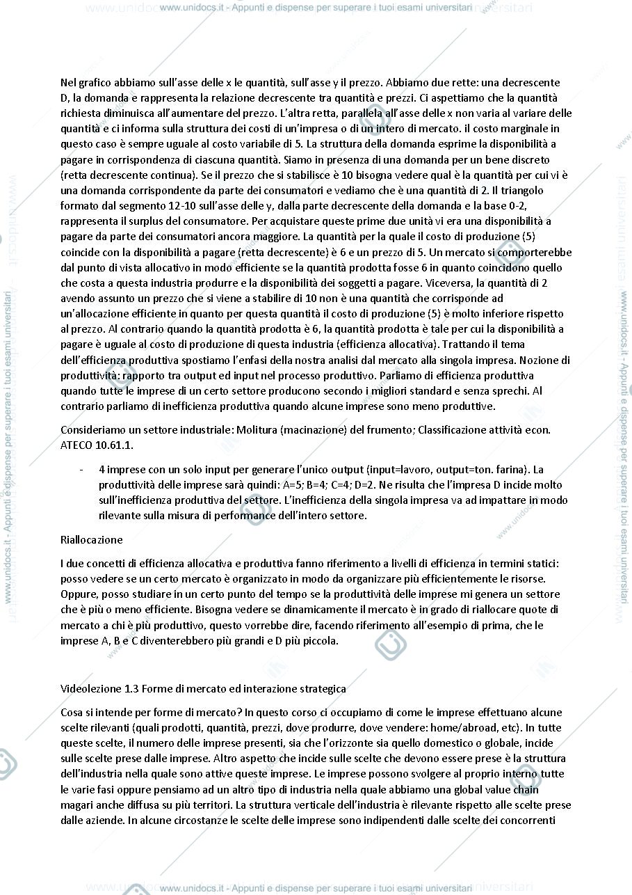 Anteprima pagina 2 — Appunti completi di Economia delle forme di mercato