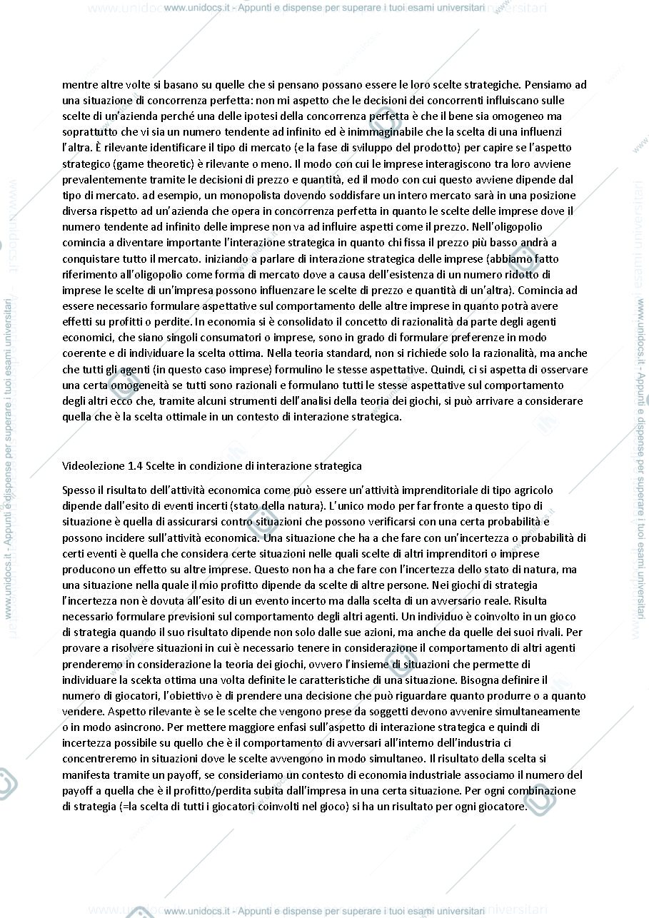 Anteprima pagina 3 — Appunti completi di Economia delle forme di mercato