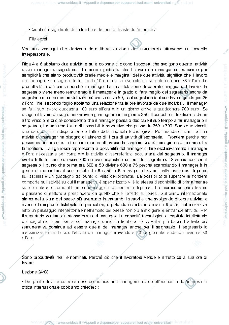 Anteprima pagina 3 — economia delle imprese internazionali 