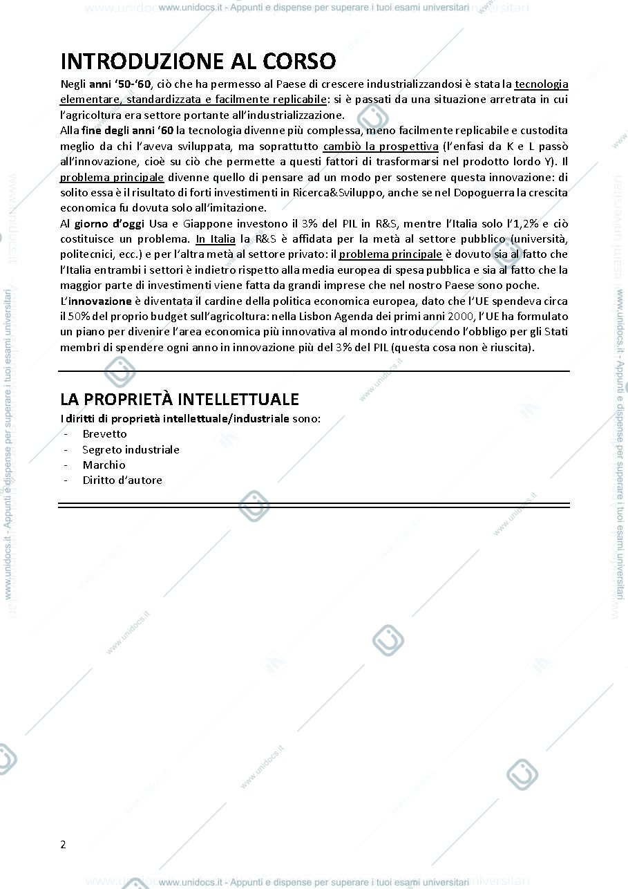 Anteprima pagina 2 — Appunti Economia dell'impresa