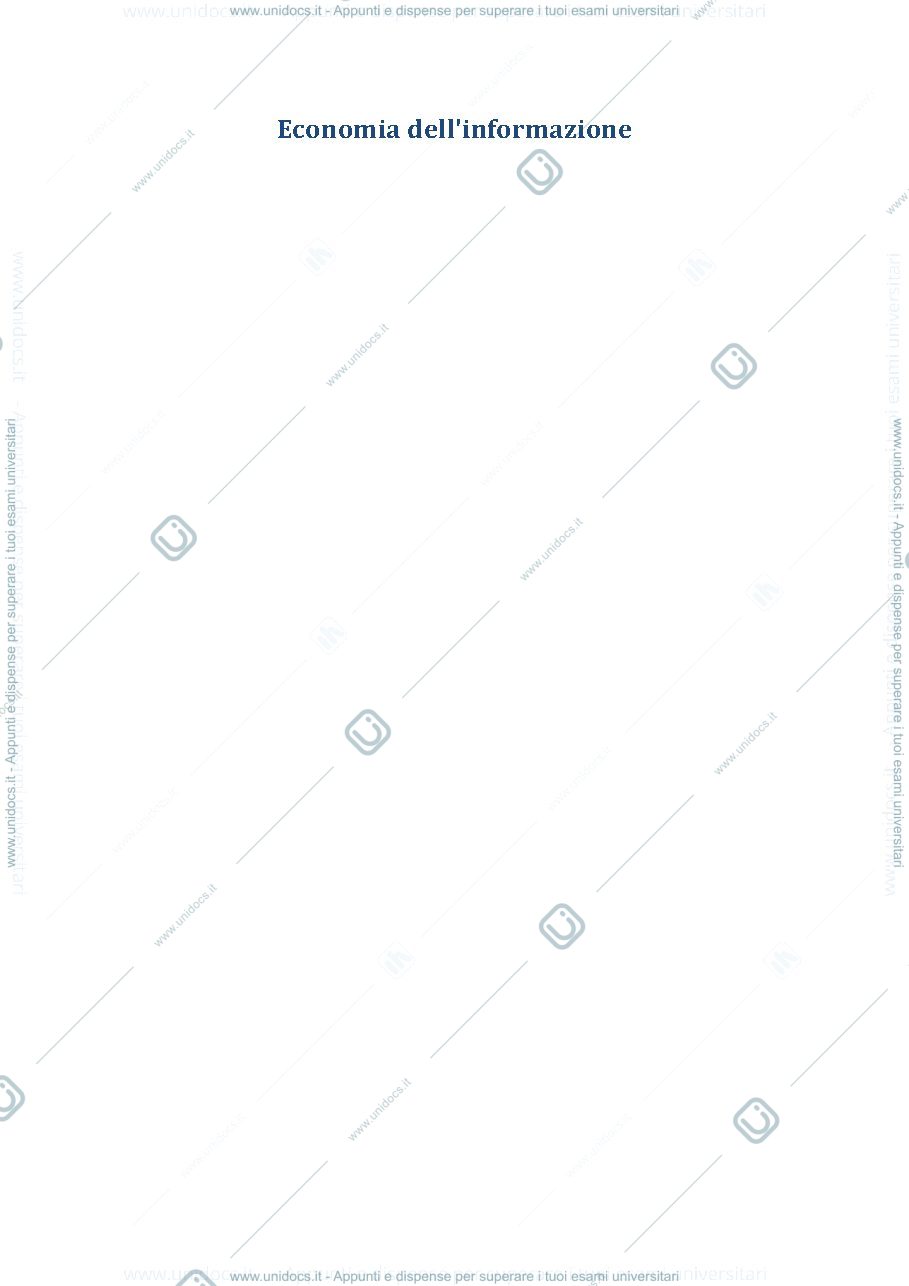 Anteprima pagina 1 — Economia dell’informazione sbobine 