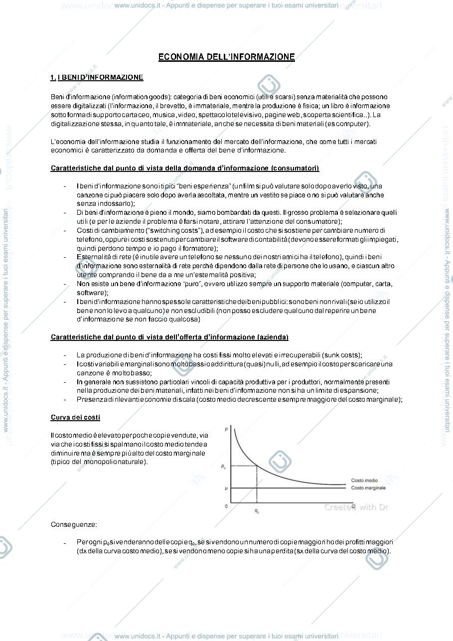 Anteprima pagina 2 — Economia dell’informazione sbobine 