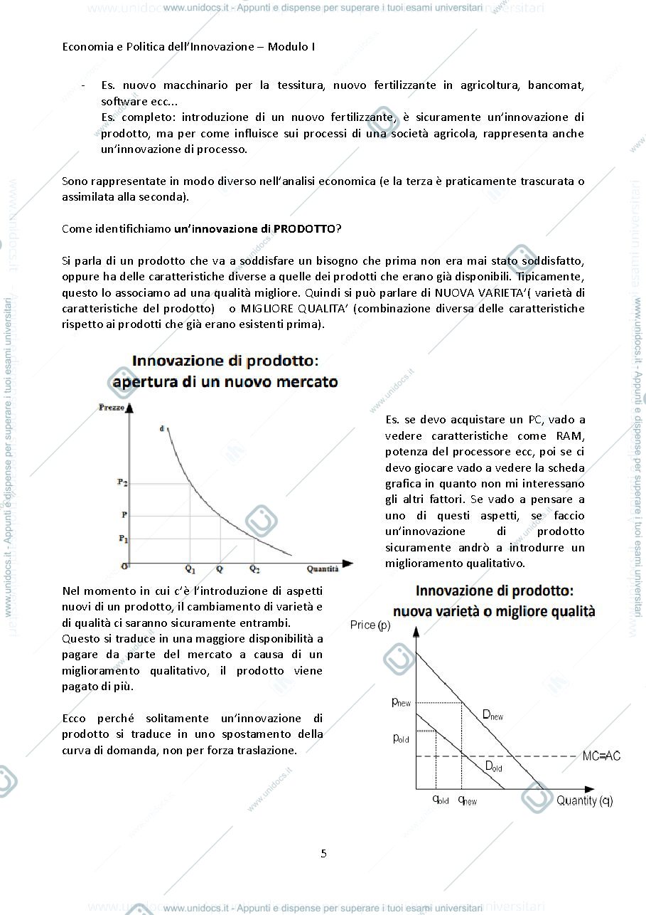 Anteprima pagina 5 — Economia dell'innovazione e competitività, 1 modulo 