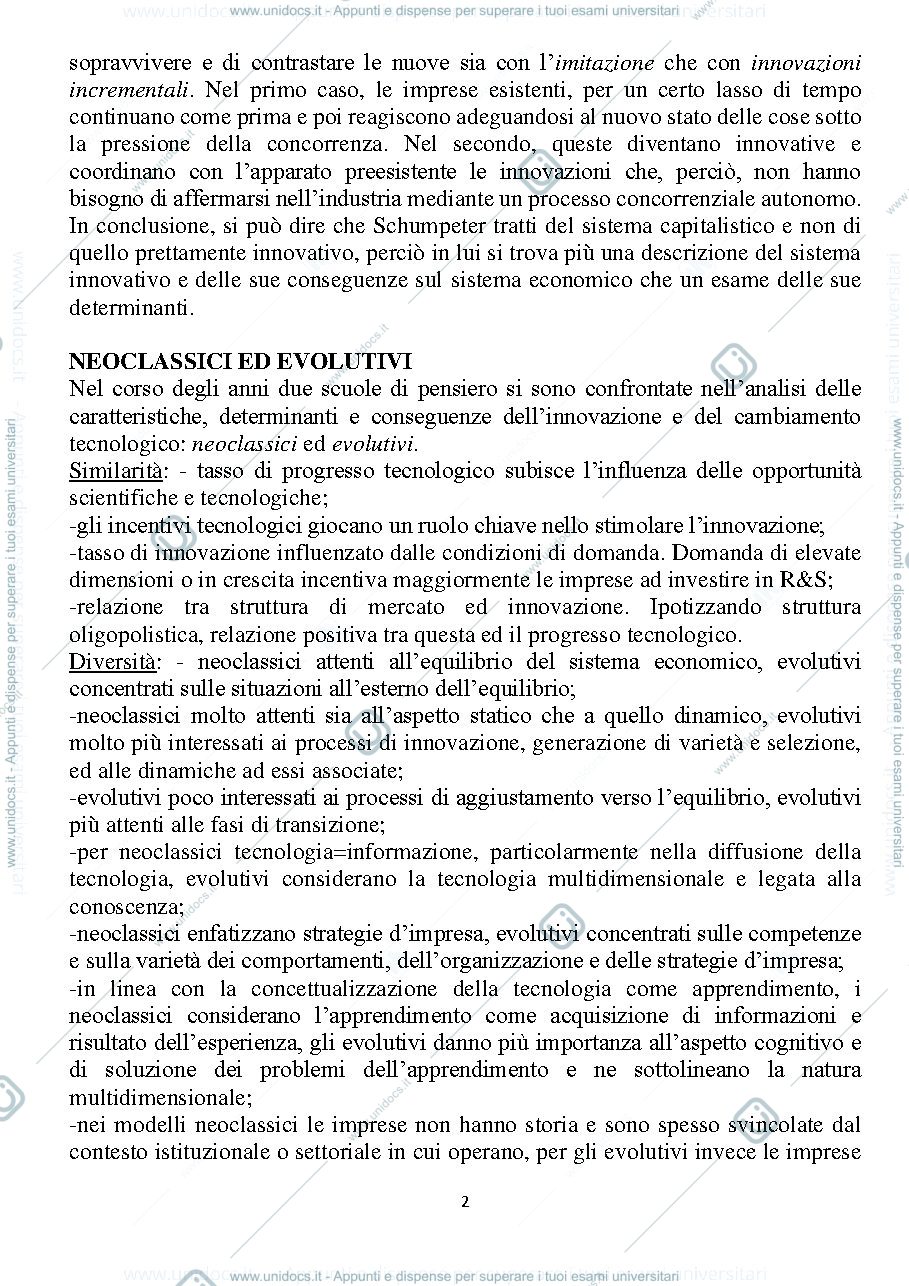 Anteprima pagina 2 — Riassunti economia dell'innovazione