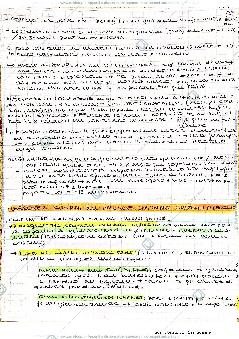 Anteprima pagina 3 — Appunti di Economia dell'istruzione