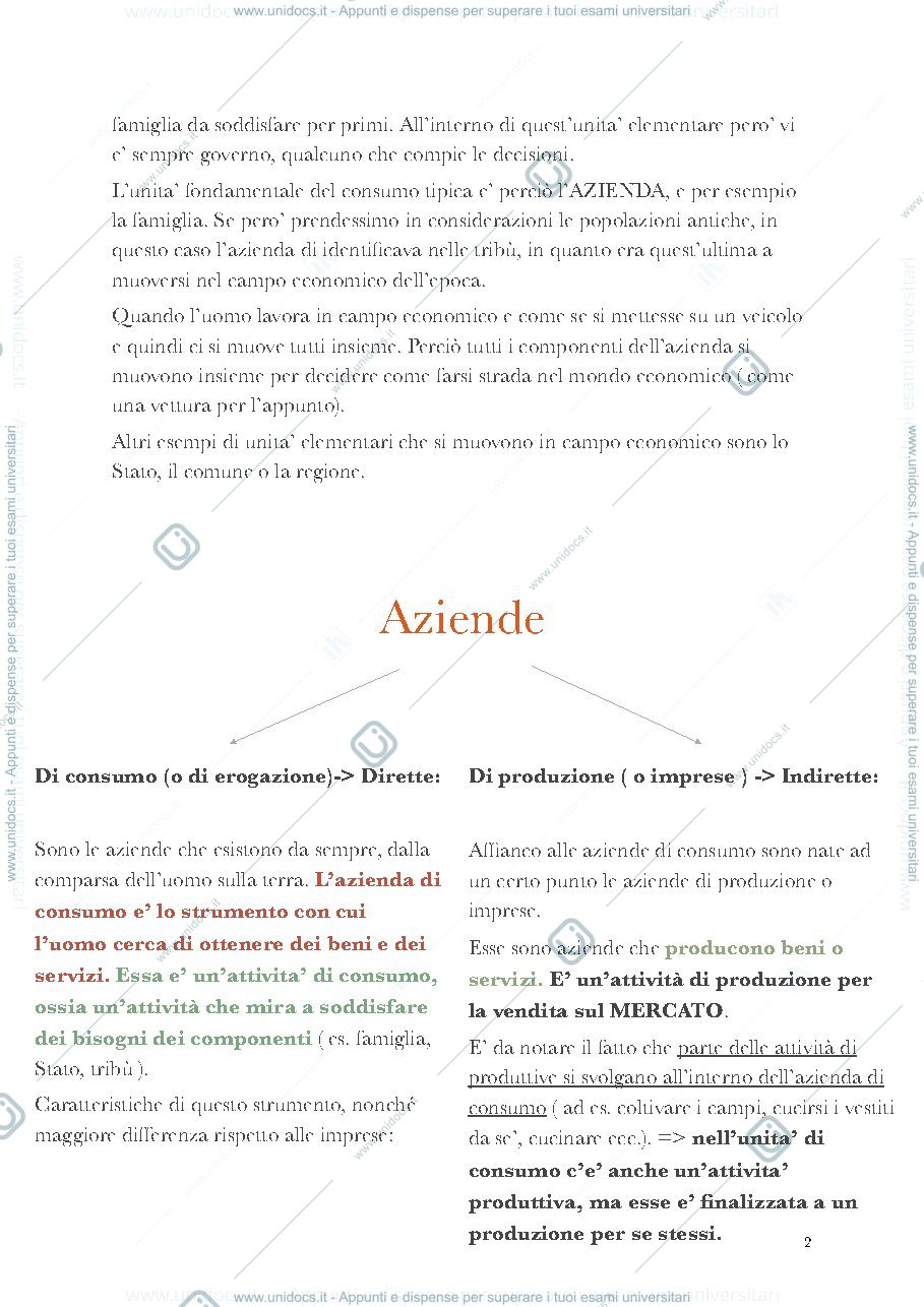 Anteprima pagina 2 — Appunti di economia e contabilità aziendale