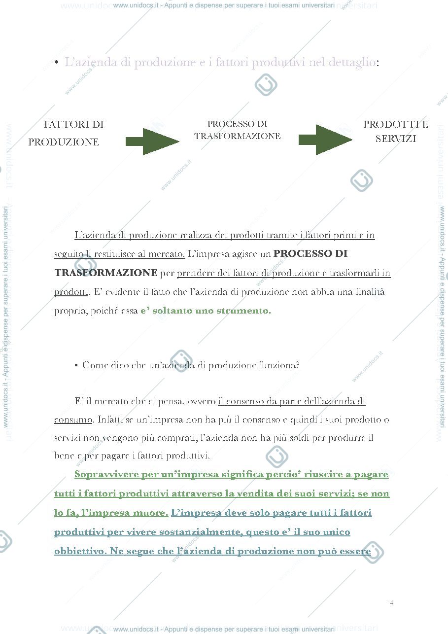 Anteprima pagina 4 — Appunti di economia e contabilità aziendale