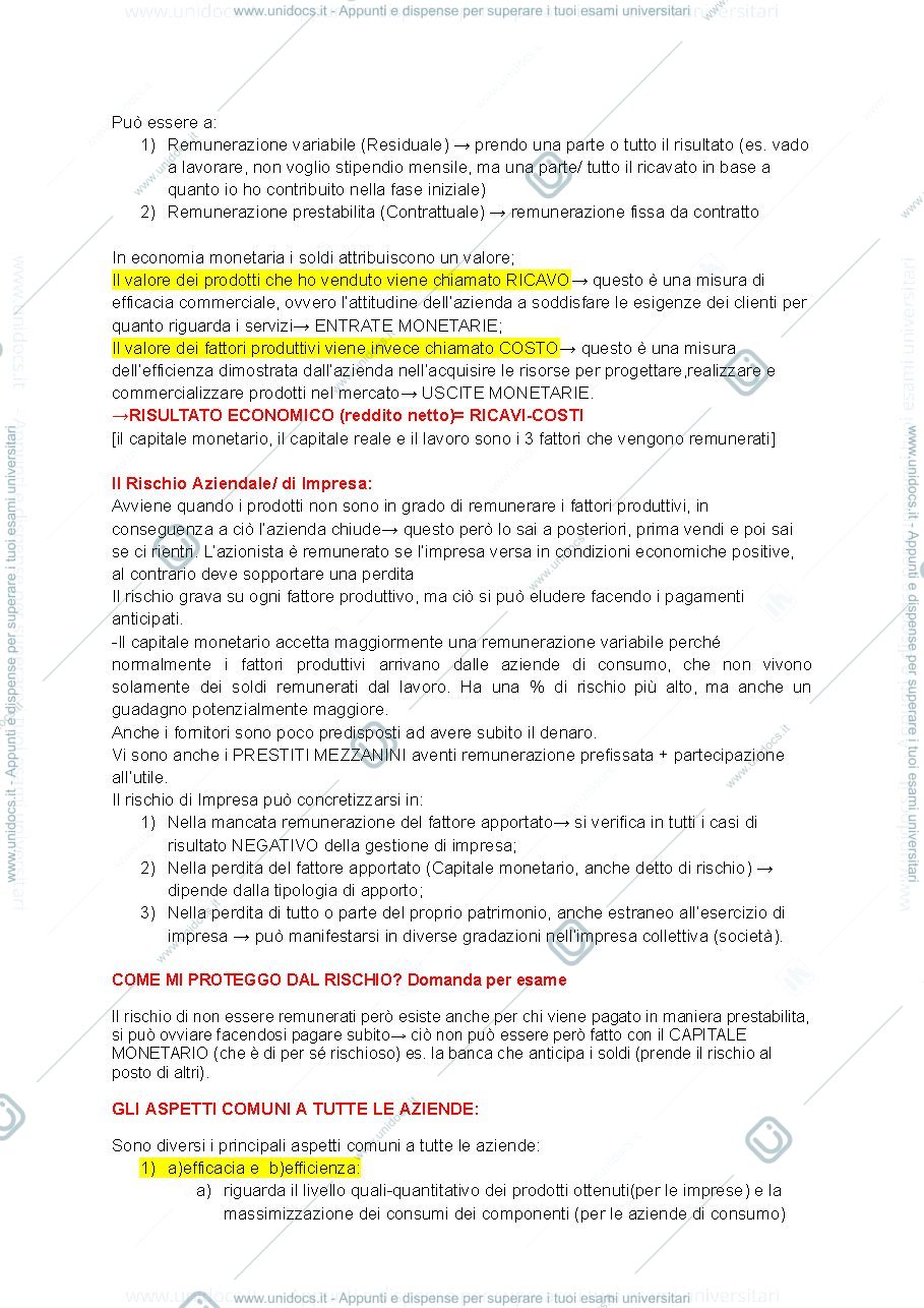 Anteprima pagina 3 — Appunti di Economia Aziendale