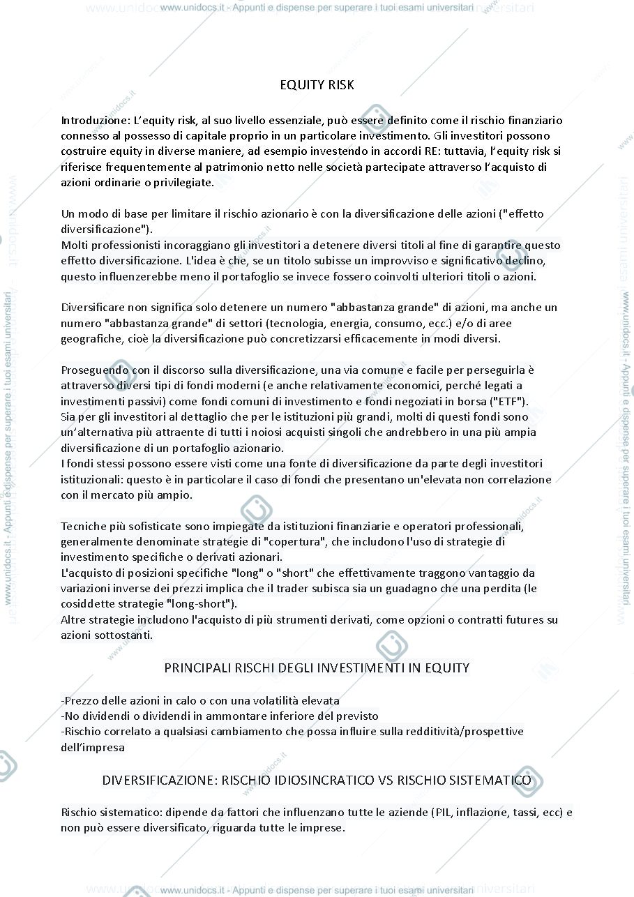 Anteprima pagina 1 — EQUITY RISK