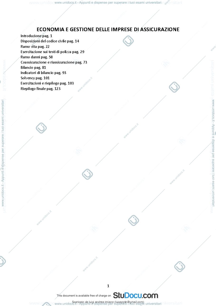 Anteprima pagina 2 — economia e gestione delle imprese di assicurazione