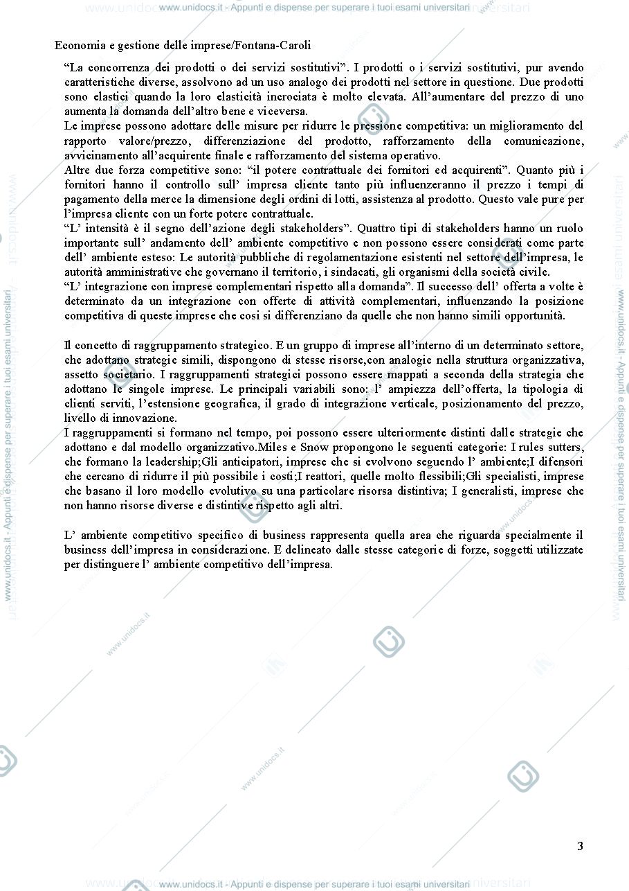 Anteprima pagina 3 — riassunto eco e gestione delle imprese