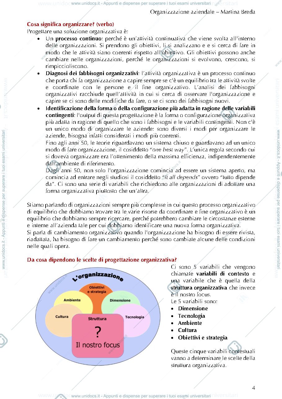 Anteprima pagina 4 — riassunti eco ed organizzazione