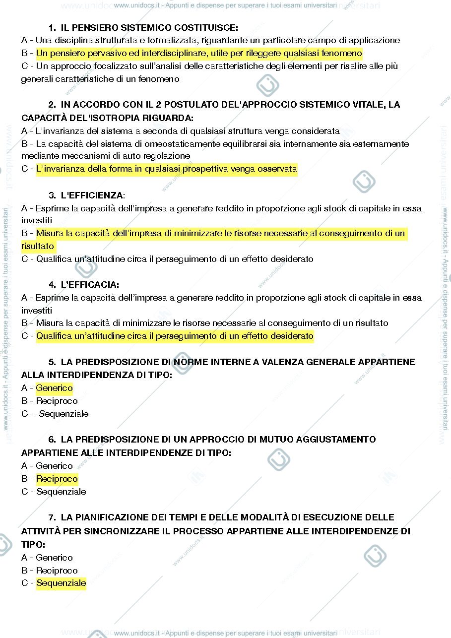 Anteprima pagina 1 — Domande d’esame
