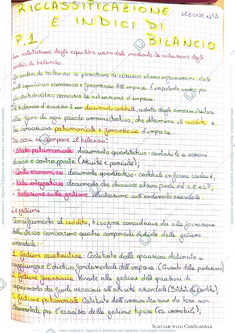 Anteprima pagina 1 — 2. La riclassificazione e l'analisi di bilancio pt.1