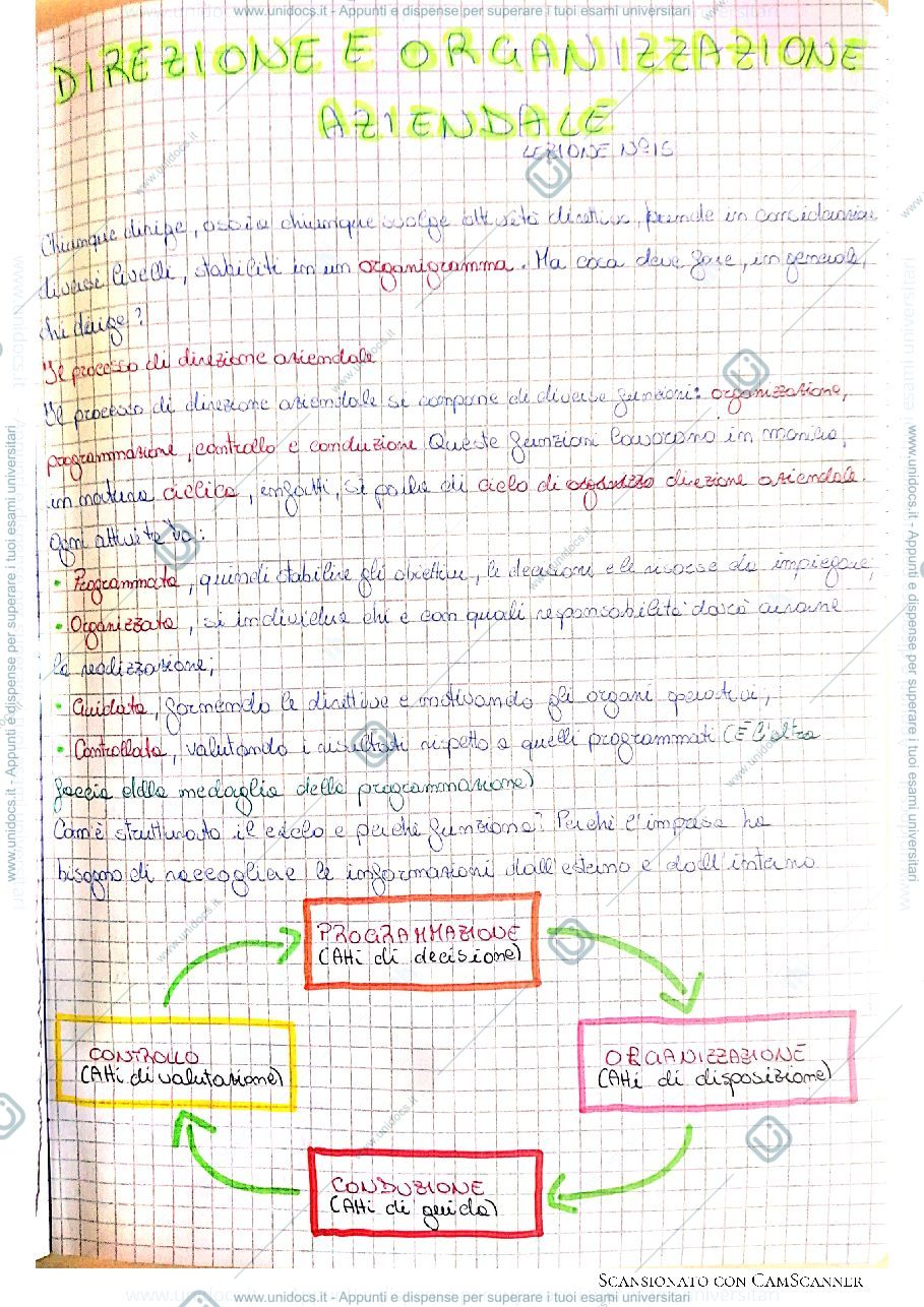 Anteprima pagina 1 — Sistema di organizzazione e controllo