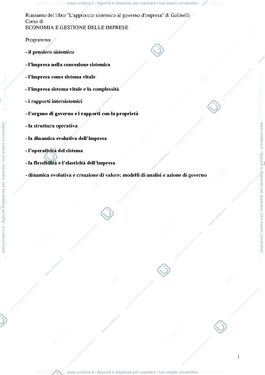 Anteprima pagina 1 — Golienelli Riassunto