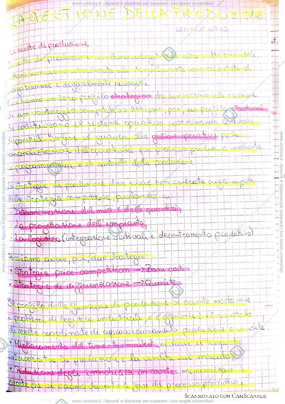 Anteprima pagina 1 — La produzione